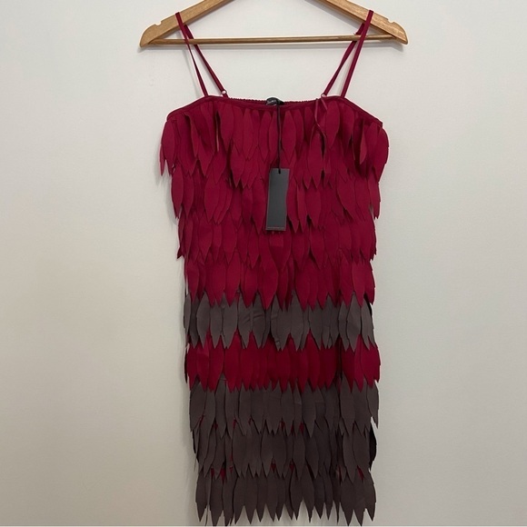 New With Tags Lulumari funky dress bodycon western danse line pink grey medium - Picture 9 of 16